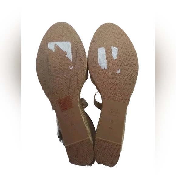 STUART WEITZMAN ZUZU ESPADRILLE WEDGE PLATINO PLAFTFORM SZ 9.5 - Picture 4 of 8